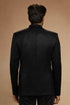 Men's Black Imported Suiting Geometry Regular Jodhpuri Jacket