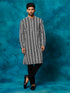 Men's Black Pure Cotton Chikankari Kurta Pyjama Set