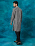Men's Black Pure Cotton Chikankari Kurta Pyjama Set