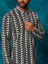 Men's Black Pure Cotton Chikankari Kurta Pyjama Set