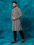 Men's Black Pure Cotton Chikankari Kurta Pyjama Set