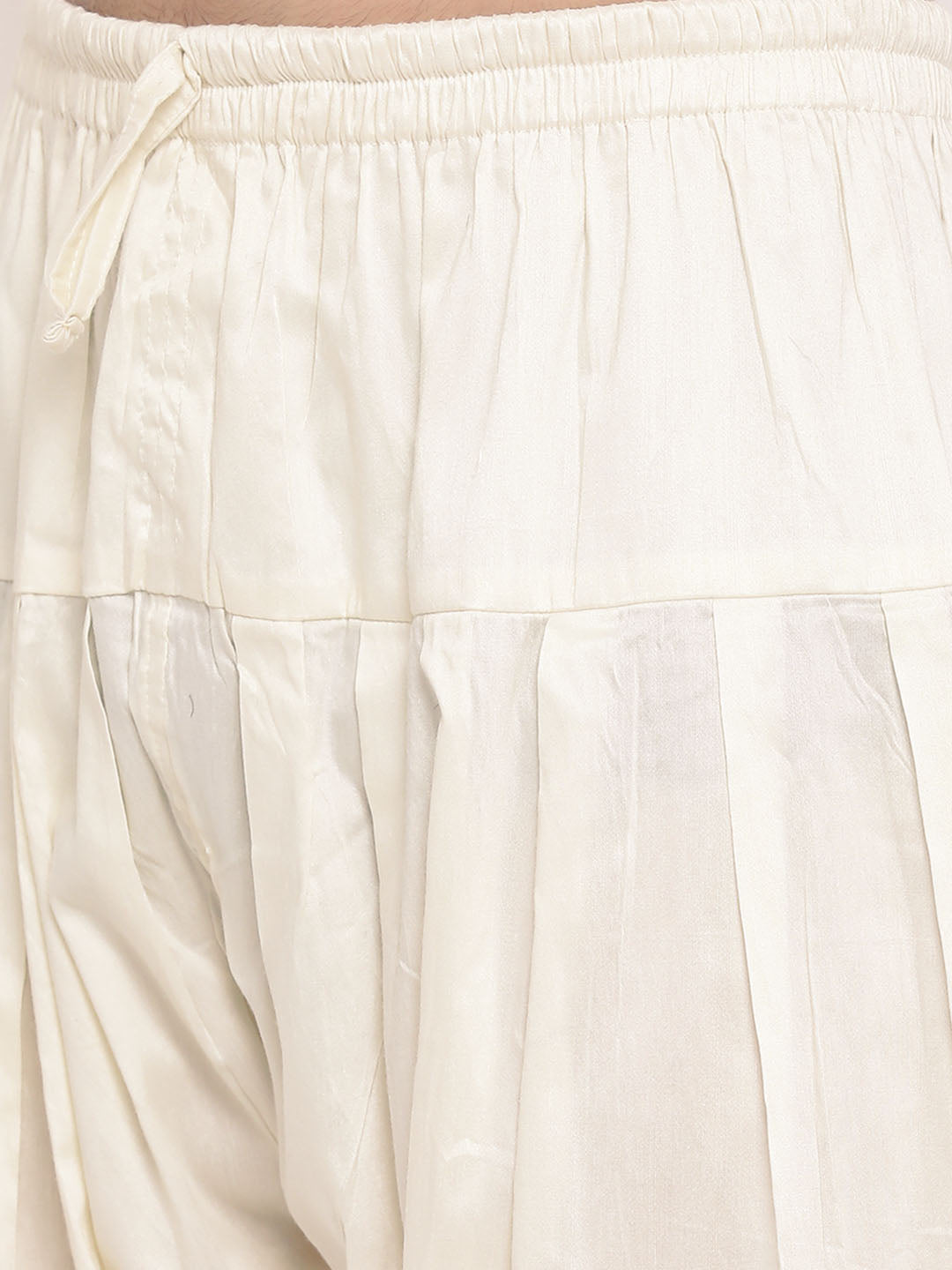 Men's Green Pure Cotton Chikankari Kurta With Patiala Set