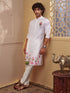 Baby Pink Viscose Floral Print Kurta Pyjama Set