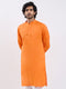 Men's Yellow Orange Kurta