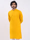 Men's Yellow Cotton Kurta