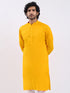 Men's Yellow Cotton Kurta