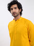 Men's Yellow Cotton Kurta