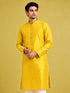 Men Mustard Silk Blend Kurta Navratri, Diwali, Wedding, Festive, Party, Festive Glitz Ethnic Wear
