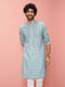 Men Sage Cotton Linen Kurta Festive, Diwali Ethnic Wear