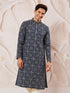 Men Navy Blue Rayon Kurta Diwali, Navratri, Festive, Wedding, Party Ethnic Wear