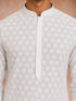 Men White Chikankari Cotton Kurta with Pyjama Set