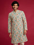 Men Cream Cotton Kurta Festive, Diwali Ethnic Wear