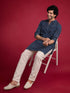 Men Blue Rayon Kurta with Pyjama Diwali, Festive, Navratri, Party, Wedding, All regions Ethnic Wear