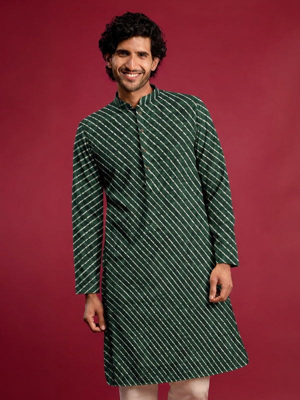 Men Green Rayon Kurta Diwali, Festive, Navratri, Party, Wedding, All regions Ethnic Wear