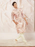 Men's Multicolor-Base-Peach Cotton Blend Kurta And Pyjama Set