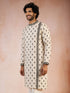 Men's Black Viscose Embroidered Knee Length Kurta