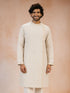 Men Cream Viscose Kurta Navratri, Diwali, All regions, Festive, Durga Puja Ethnic Wear
