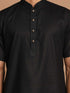 Men's Black Solid Kurta