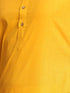 Men's Mustard Solid Kurta