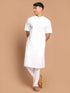 Men's White Solid Kurta