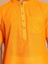 Men's Orange Striped Kurta