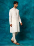 Men's Cream Cotton Blend Kurta Pyjama Set