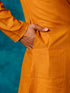 Men's Rust Cotton Blend Ethnic Kurta