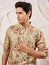 Men's Brown Silk Blend Kurta And Pyjama Set