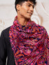 Men's Black Viscose Kurta, Pyjama And Dupatta Set.