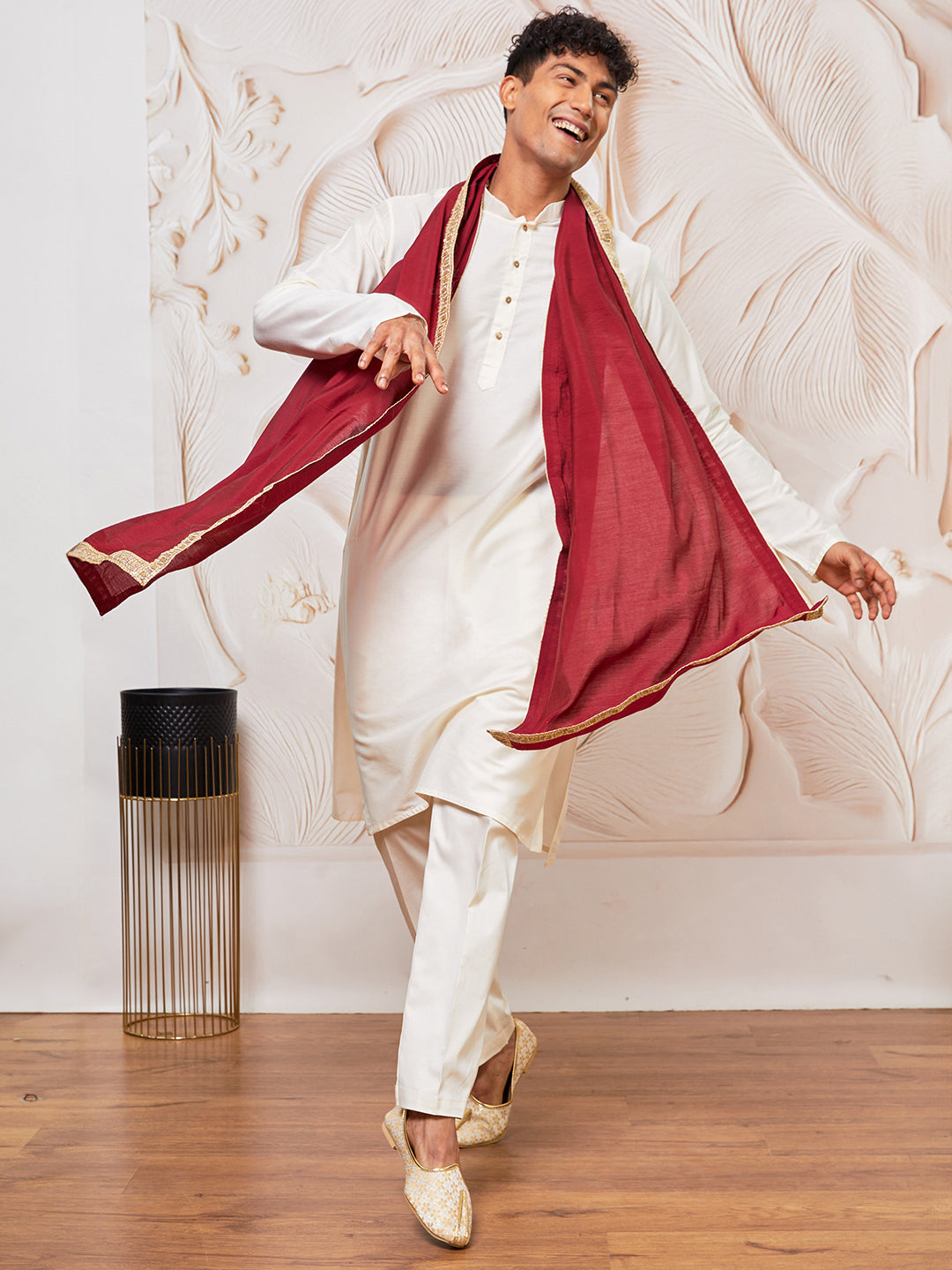 men’s kurta pant dupatta set