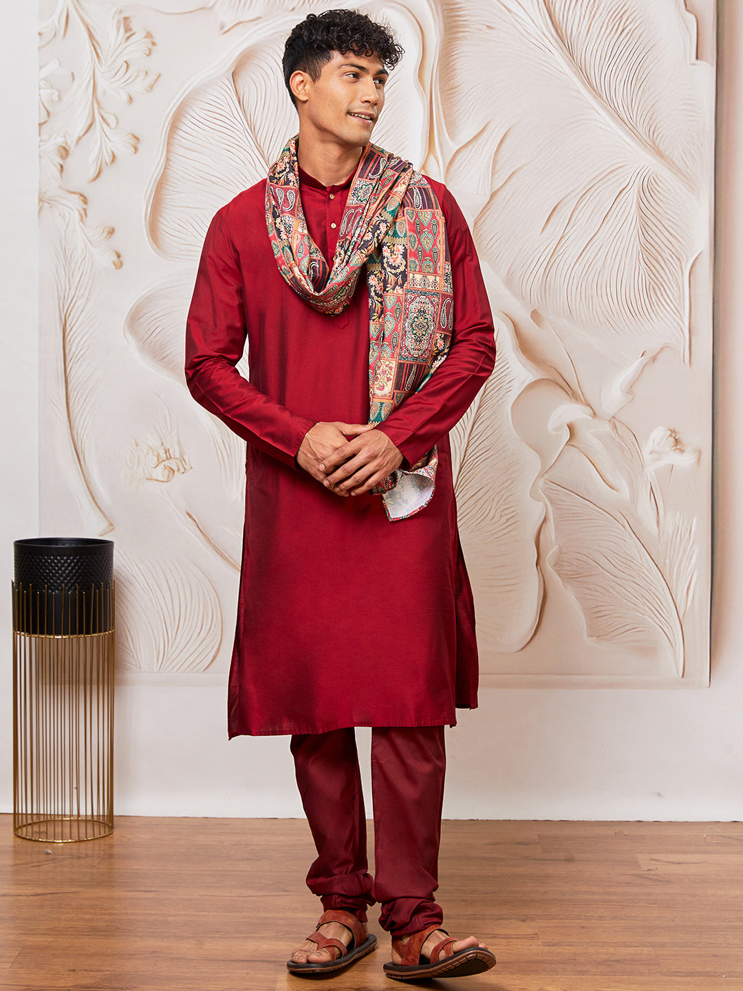 men’s kurta pant dupatta set