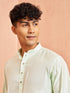 Men's Mint Green Viscose Kurta with Mint Green Pant Set
