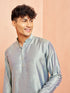 Men's Olive Green Viscose Kurta with Churidar Set