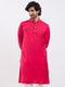 Men's Magenta Viscose Kurta