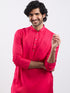 Men's Magenta Viscose Kurta Pyjama Set