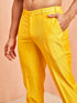 Men's Yellow Viscose Kurta with Yellow Pant Set