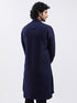 Men's Navy Blue Cotton Blend Kurta For Men.