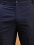 Men Blue Ethnic Motif & Kantha Print Cotton Kurta with Navy Blue Pant Set