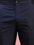 Men's Navy Blue Georgette Ombre Thigh Length Kurta Pant Set with Pant