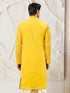 Men's Yellow Georgette Zari With Sequins Worked Kurta