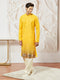 Men's Yellow Georgette Zari With Sequins Worked Kurta Patiala Set