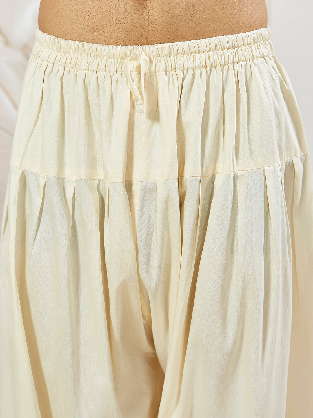 Men's Yellow Georgette Kurta Patiala And Dupatta Set