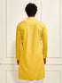 Men's Yellow Rayon Schiffli Kurta