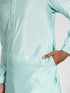 Men's Mint Green Silk Blend Kurta