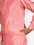 Men's Pink Silk Blend Kurta