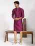 Men's Purple Silk Blend Kurta
