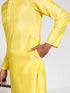Men's Yellow Silk Blend Kurta