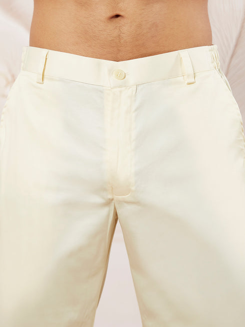 Men's Aqua Silk Blend Kurta Pyjama And Dupatta Set