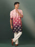 Men's Ombre Elephant Motif Print Cotton Blend Kurta Pyjama Set