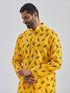 Men's Yellow Muslin Cotton Kurta Pyjama Set